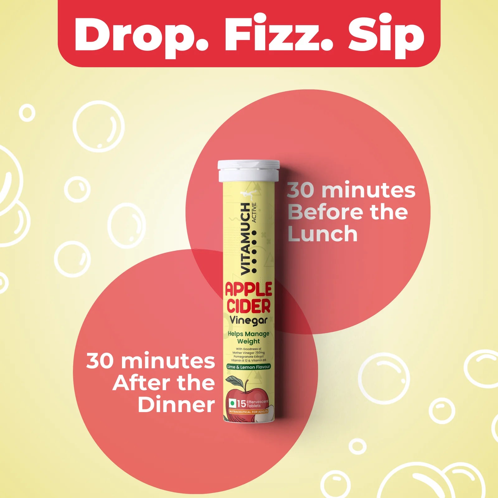 Apple Cider Vinegar for Weight Loss - Lime & Lemon Flavour