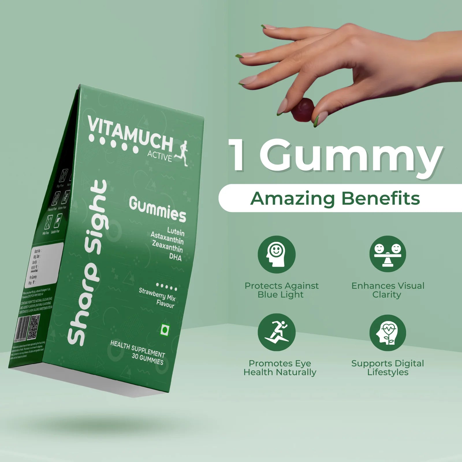 Vitamuch Active Sharp Sight Gummies