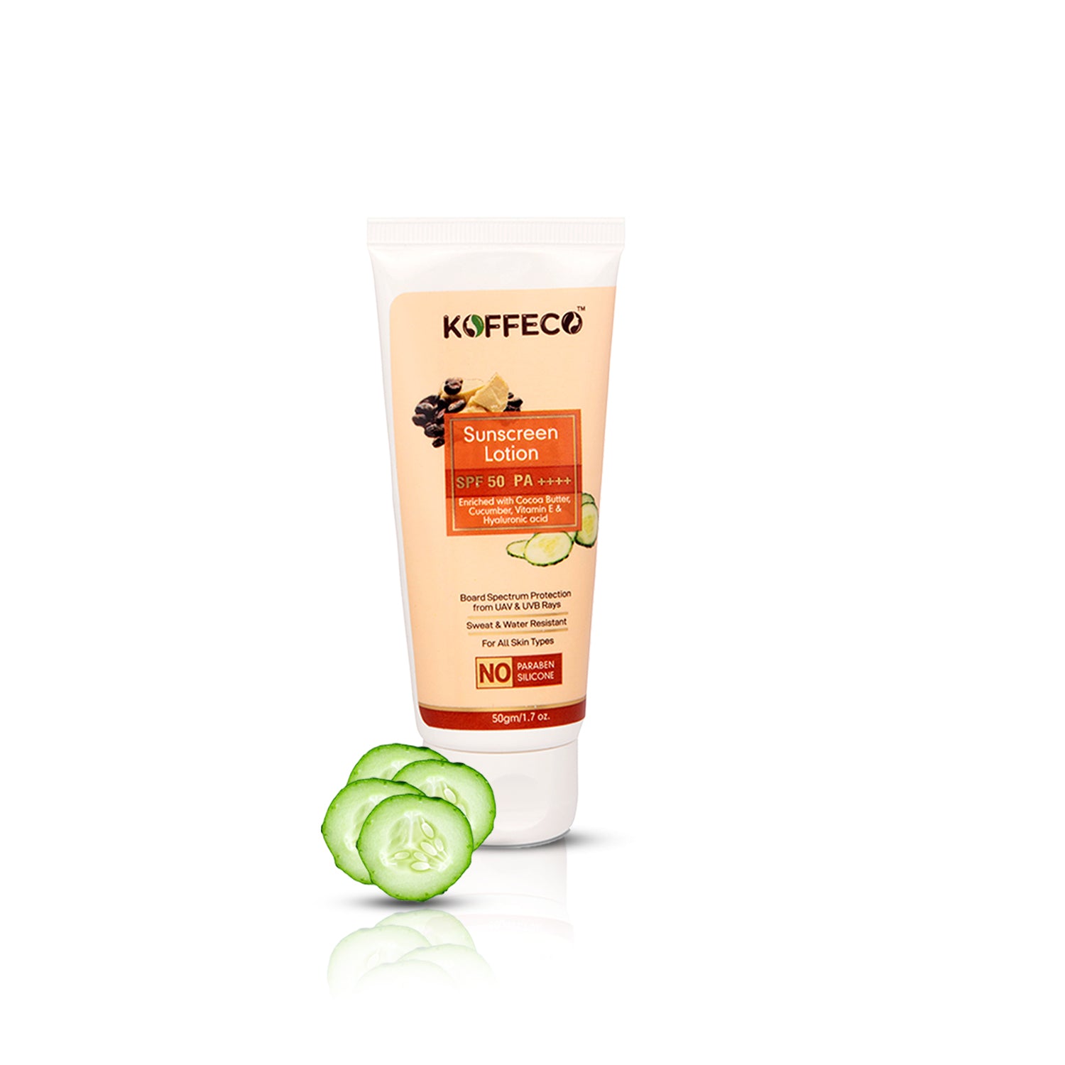 Koffeco Sunscreen Lotion SPF 50 PA++++ (50gm)