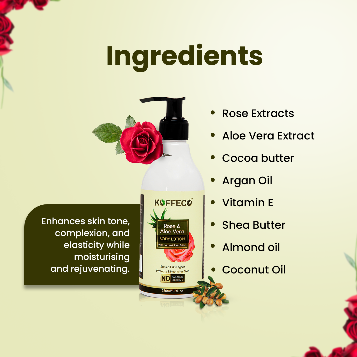 ROSE & ALOE VERA BUTTER BODY LOTION 250 ML