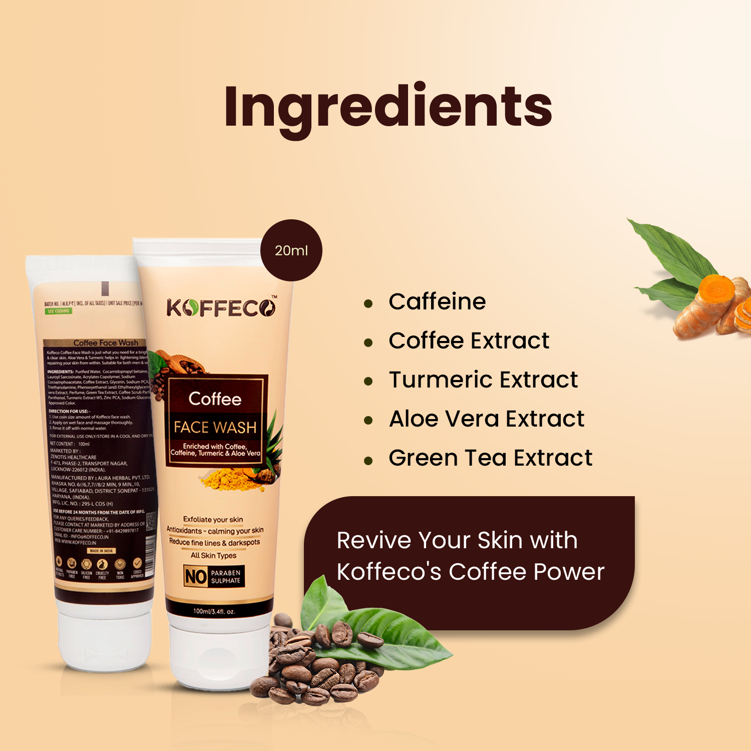 Koffeco Coffee Face Wash (100ml)