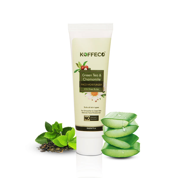 GREEN TEA & CHAMOMILE FACE MOISTURIZER TRAVEL PACK FOR MEN & WOMEN 20ml