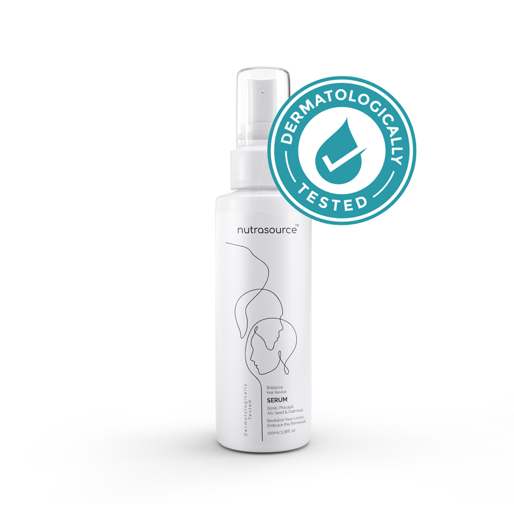 Nutrasource Hair Growth Serum | Backed by Korean Science | HL-V Technology with Oatmeal, Aliv Seeds, Triphala & Procapil | DHT Blocker