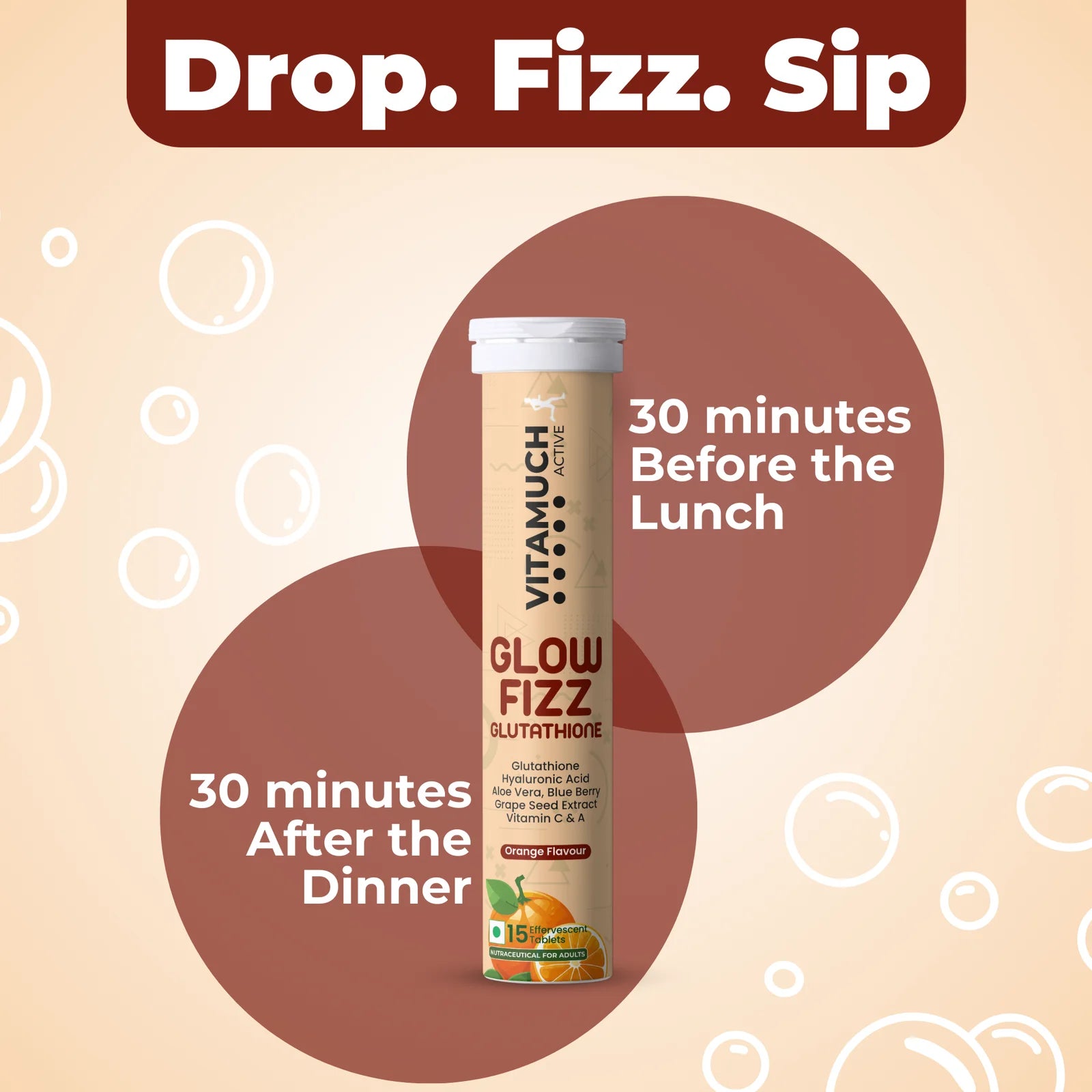 Vitamuch Active Glow Fizz Glutathione Effervescent