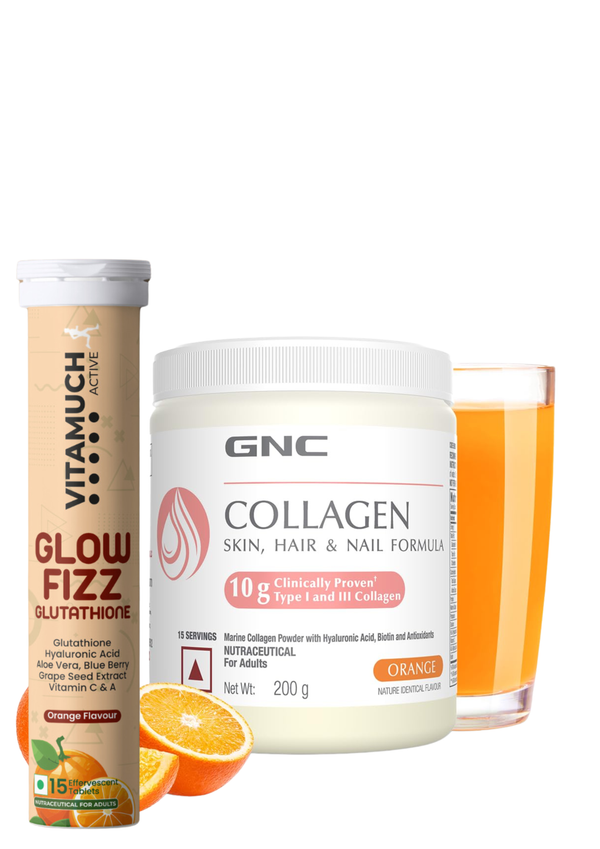 Ultimate Skin Radiance Combo – GNC Marine Collagen + Vitamuch Glutathione