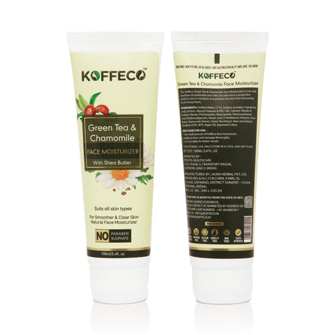 GREEN TEA & CHAMOMILE FACE MOISTURISER 100ml