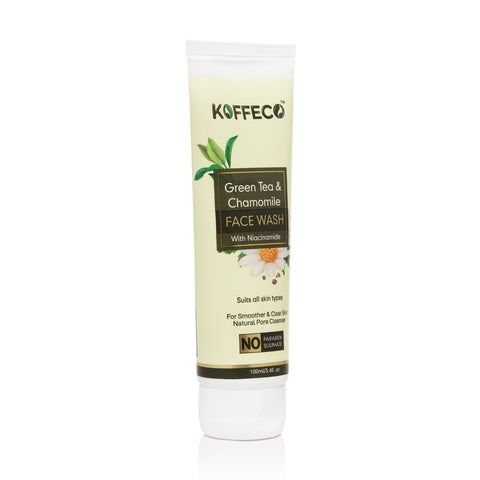 GREEN TEA & CHAMOMILE WITH NIACINAMIDE NATURAL FACE WASH FOR MEN & WOMEN 100 ML