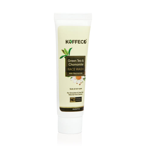 GREEN TEA & CHAMOMILE FACE WASH TRAVEL PACK 20ml