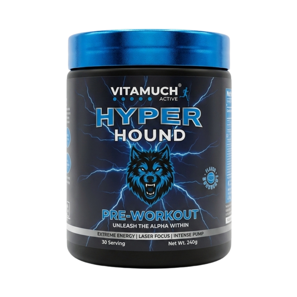 Vitamuch Hyper Hound pre-workout supplement. 