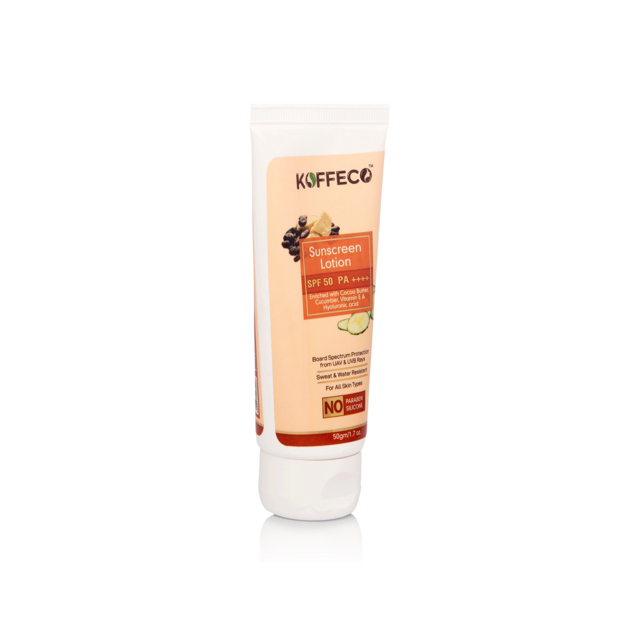 Koffeco Sunscreen Lotion SPF 50 PA++++ (50gm)