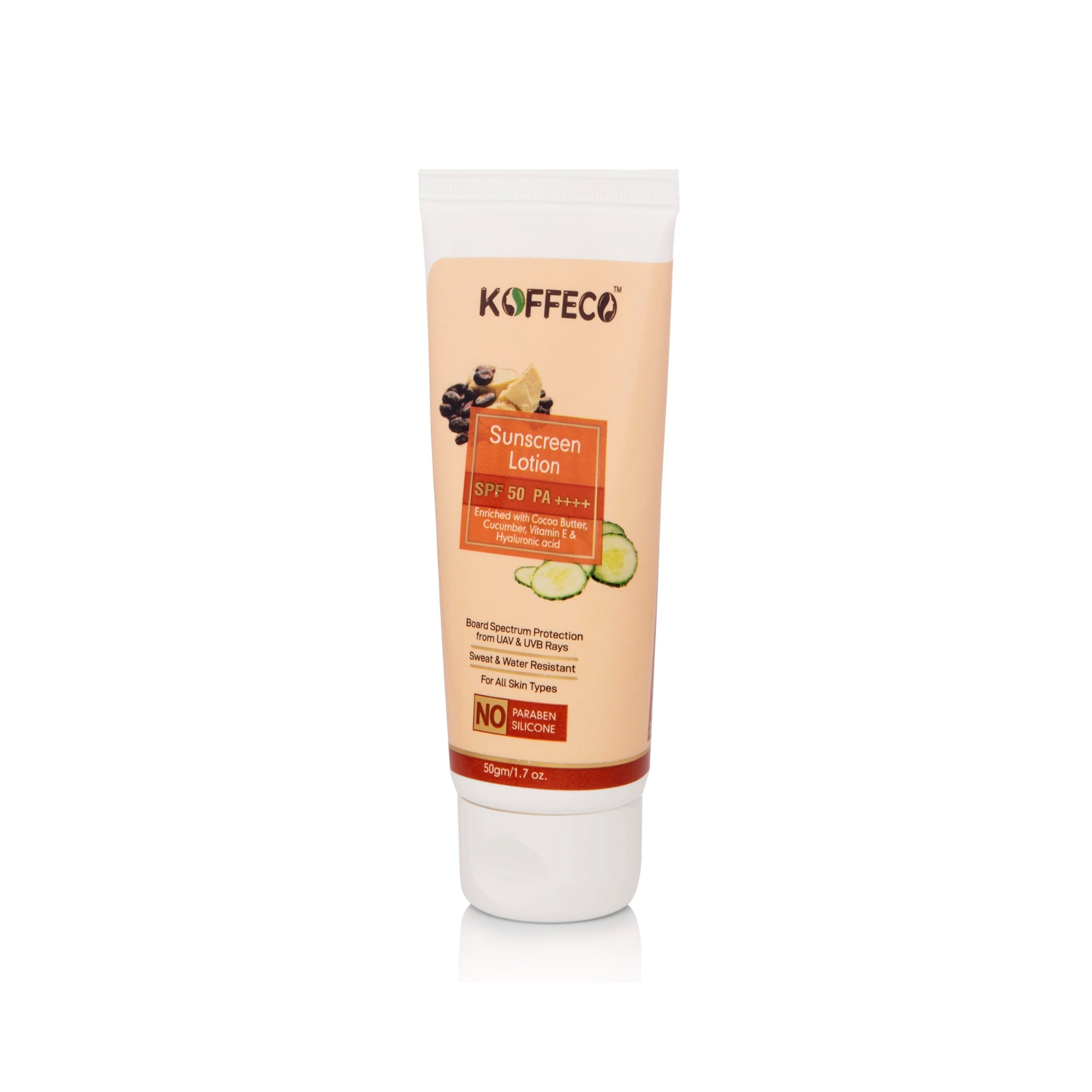 Koffeco Sunscreen Lotion SPF 50 PA++++ (50gm)