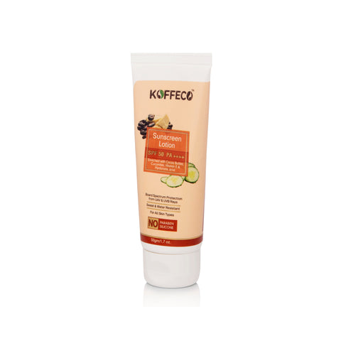 Koffeco Sunscreen Lotion SPF 50 PA++++ (50gm)