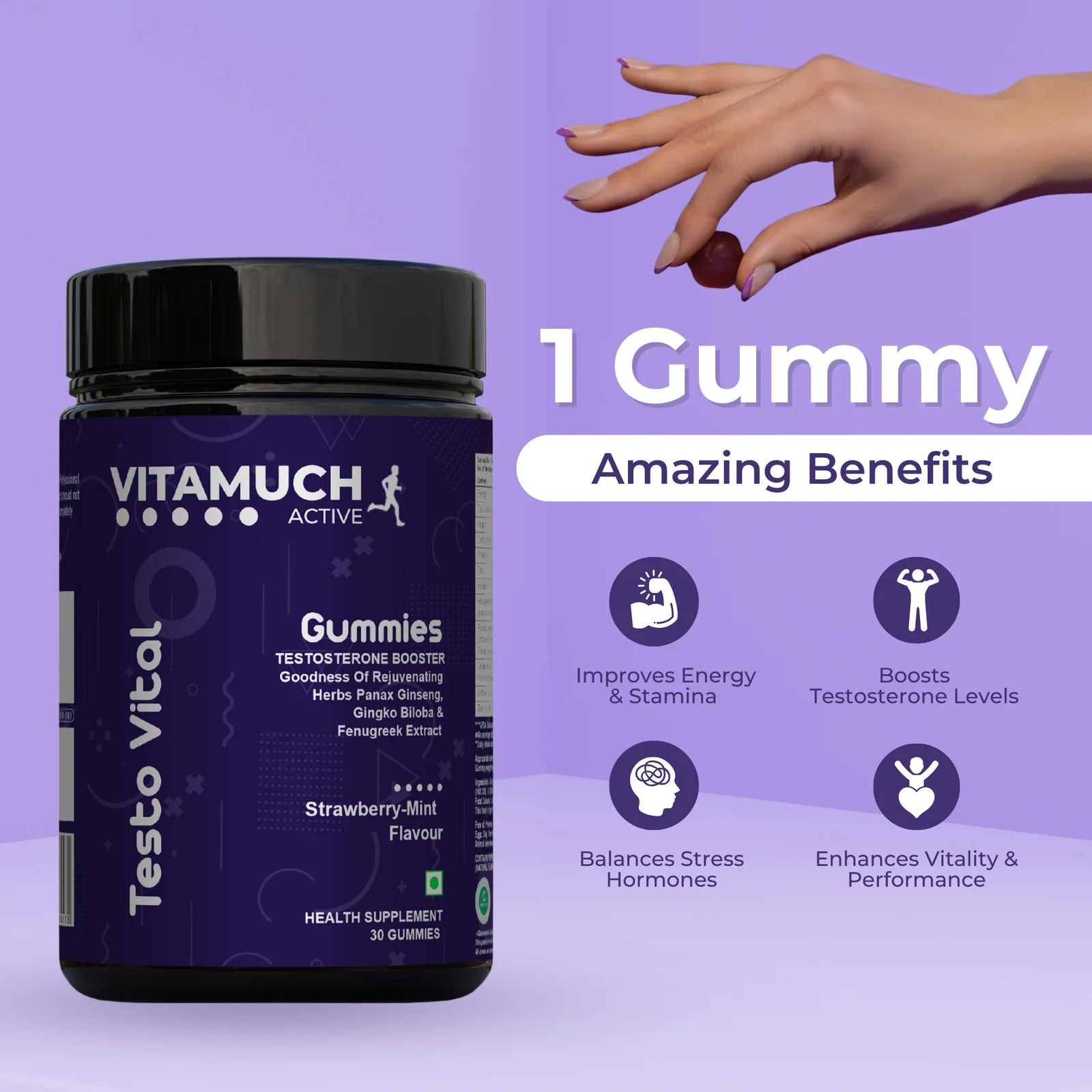 Vitamuch Active Testo Vital Gummies