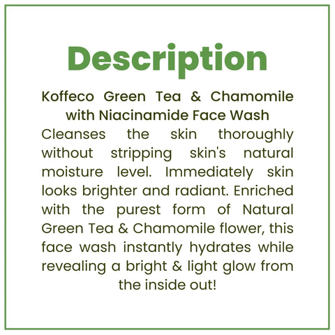 GREEN TEA & CHAMOMILE FACE WASH TRAVEL PACK 20ml